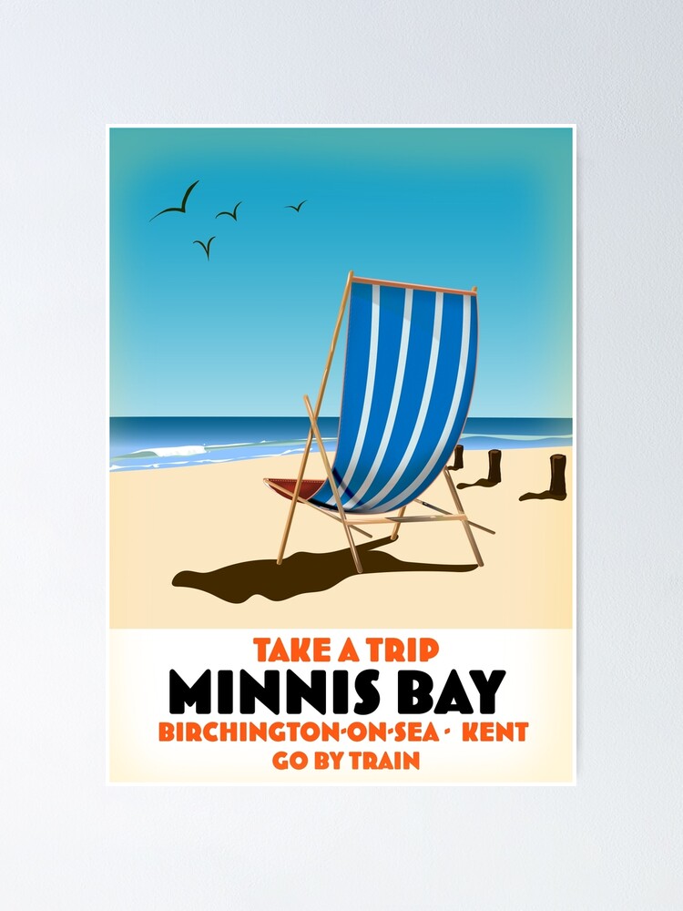 "Minnis Bay birchingtononsea Kent seaside poster" Poster for Sale by