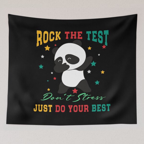Item preview, Rock The Test Don't Stress Just Do Your Best, Panda Babbing designed and sold by Mode Tees.