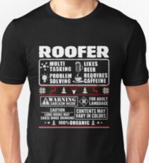 Roofer - Warning Unisex T-Shirt