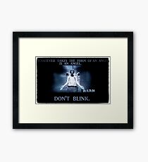 Weeping Angel/ Don't Blink Framed Print