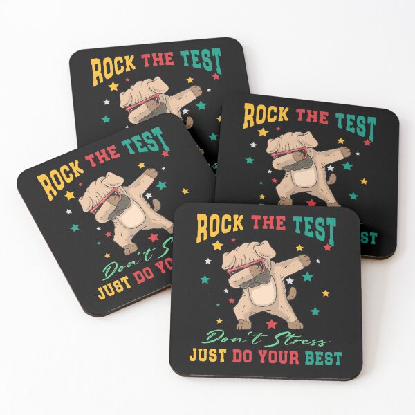 Item preview, Rock The Test Don't Stress Just Do Your Best, Pug Dog Babbing designed and sold by Mode Tees.