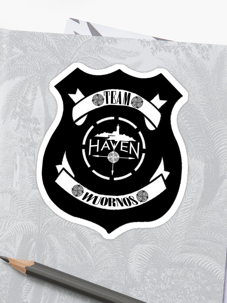 Haven Team Wuornos Police Badge Black Logo Sticker By Havendesign