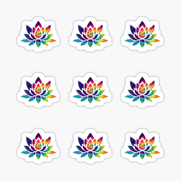 Hippie Tie Dye Lotus Flower Mandala