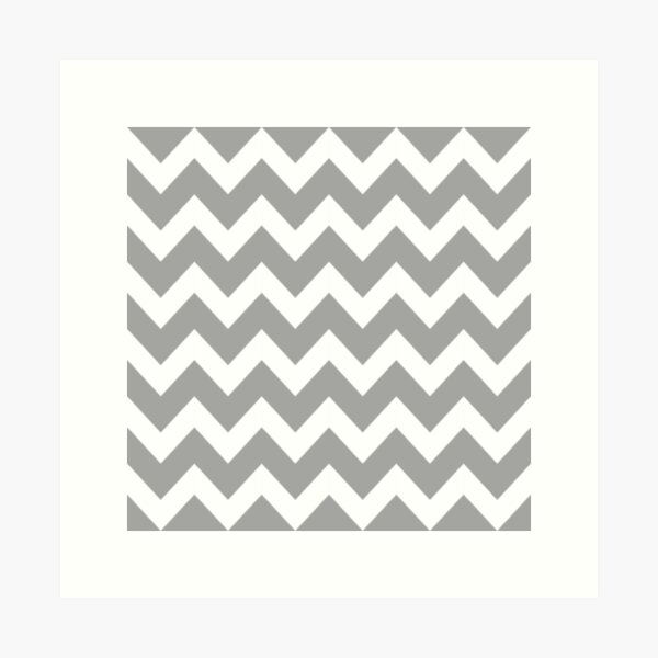 Grey Chevron Art Print