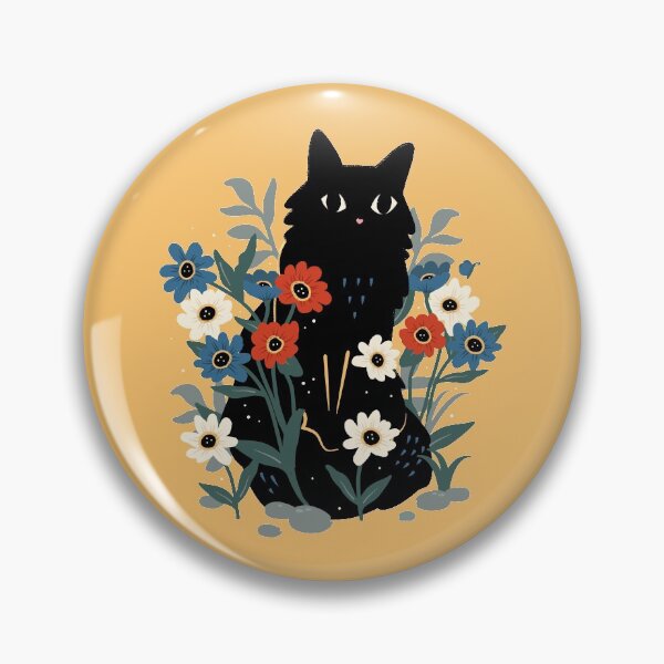 Item preview, Cute black cat in the garden  designed and sold by crealizable.