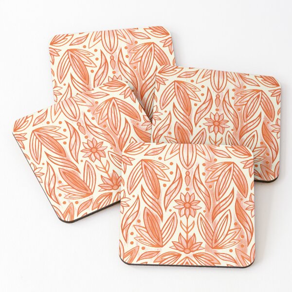 Item preview, Rococo Peachy Orange Art Deco  designed and sold by TigaTiga.