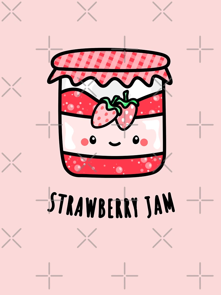 Cute Strawberry Jam Jar Toast Bread Breakfast Illustration Kawaii Food and  Drink Japanese Kids T-Shirt for Sale by blueberrymoon