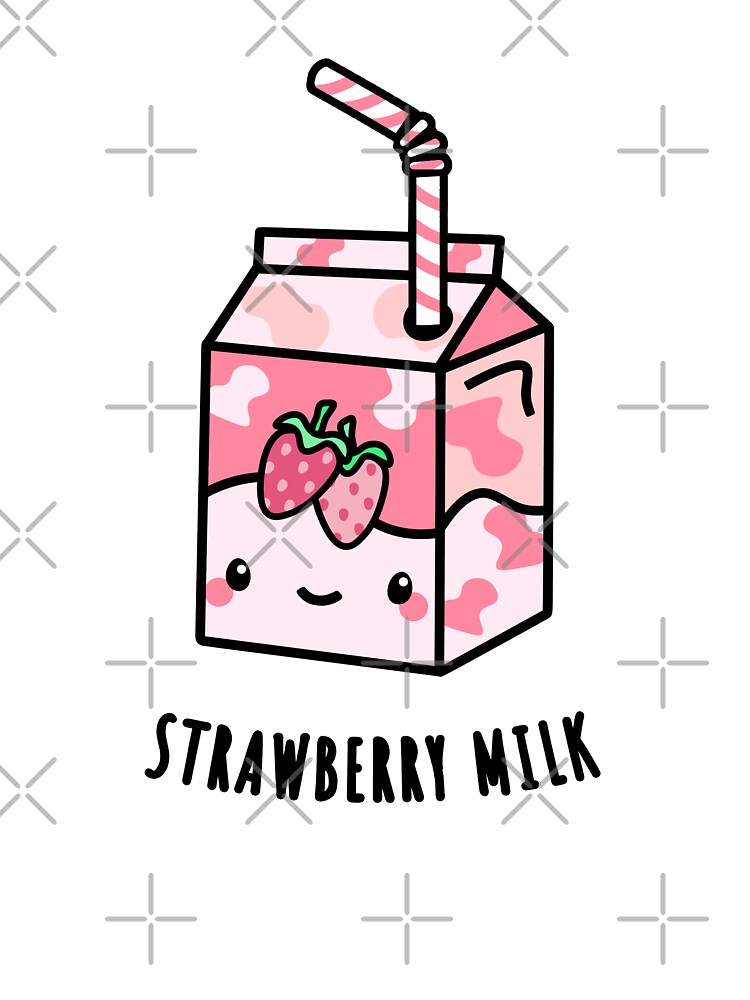  Cute kawaii milk carton - Food T-Shirt : Clothing