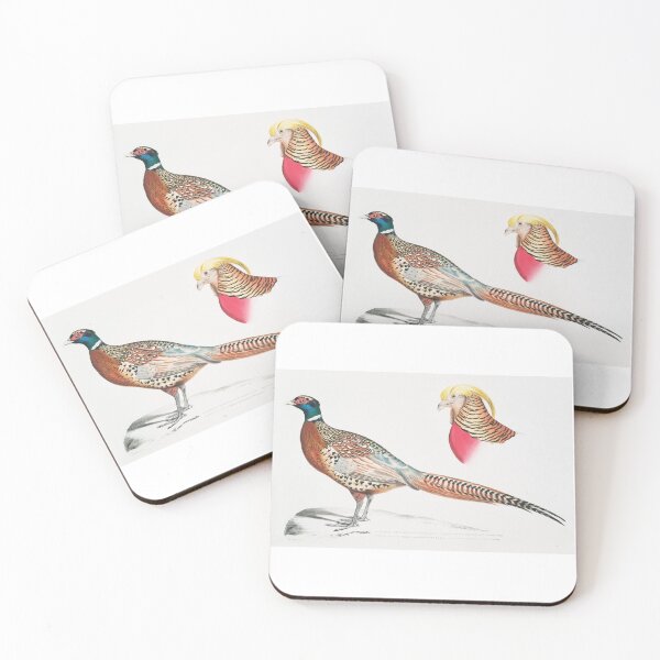Item preview, Chinese Ring-necked Pheasant (Phasianus Torquatus/ Head of the Common Golden Pheasant (Chrysolophus Pictus) designed and sold by Printoweb.