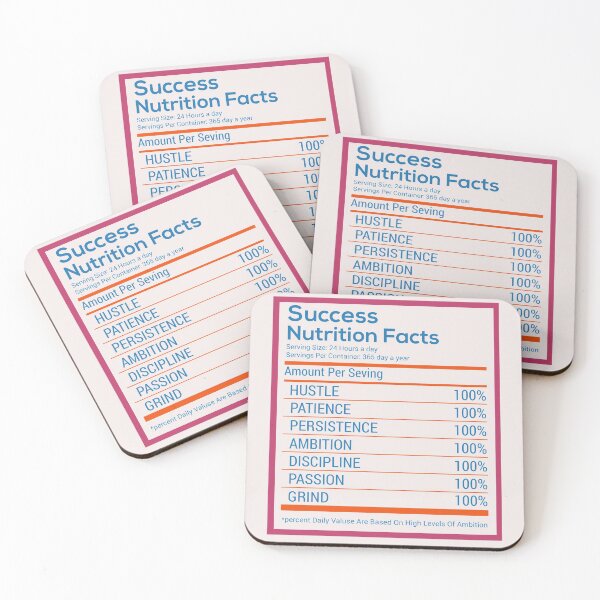 Item preview, Success Nutrition Facts Sheet table designed and sold by NymphWareroom.