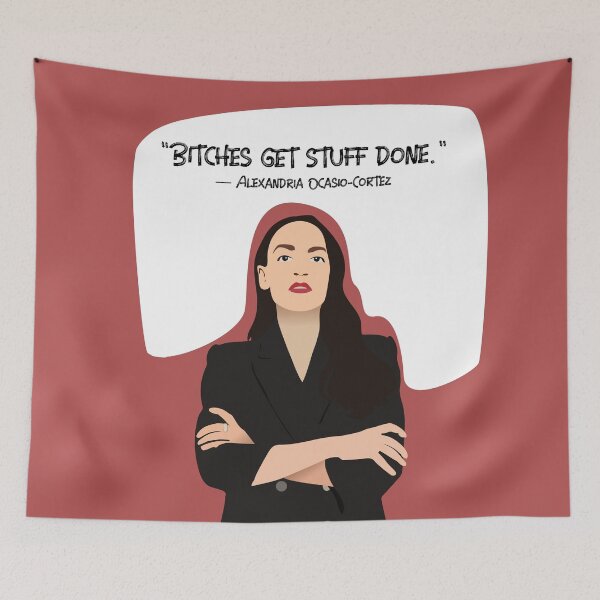 Item preview, AOC poster, AOC sticker, Alexandria Ocasio-Cortez print Democratic Socialism feminist wall art designed and sold by GalleryArtField.