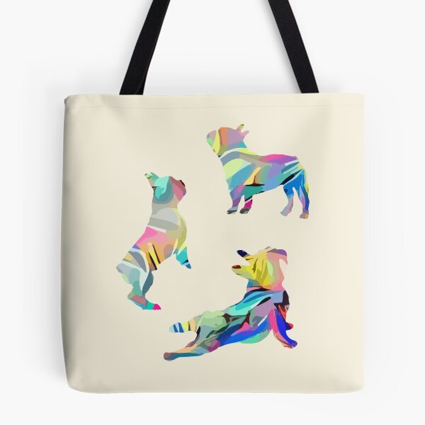 Item preview, French bulldog, silhouette colorful yellow pink blue for frenchie, french bulldog lovers designed and sold by Collagedream.