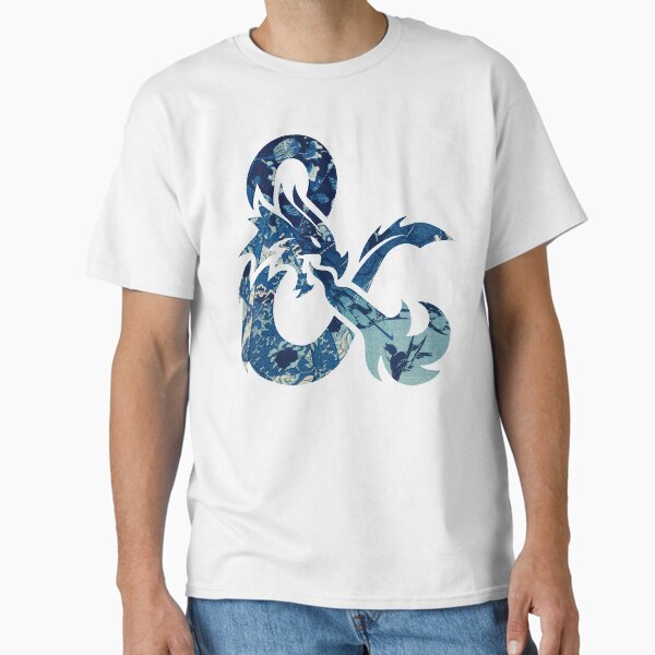 Aperçu de l'œuvre Logo à motifs bleus D&D créée et vendue par magpieethics.