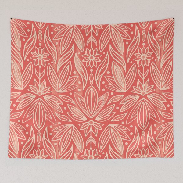 Item preview, Rococo Salmon Pink Art Deco designed and sold by TigaTiga.