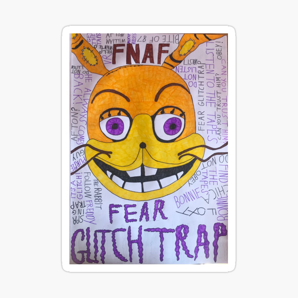 Fear Glitchtrap: FNAF (Five Nights At Freddy's) fanart. | Art Board Print