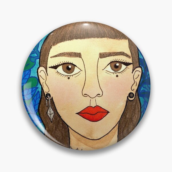 Item preview, Woman with tattoos and plants designed and sold by Carlota Fu.