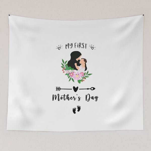 Item preview, My First Mother's Day Hijabi Mom and Baby Happy Mother's day  designed and sold by Pliskin-Design.