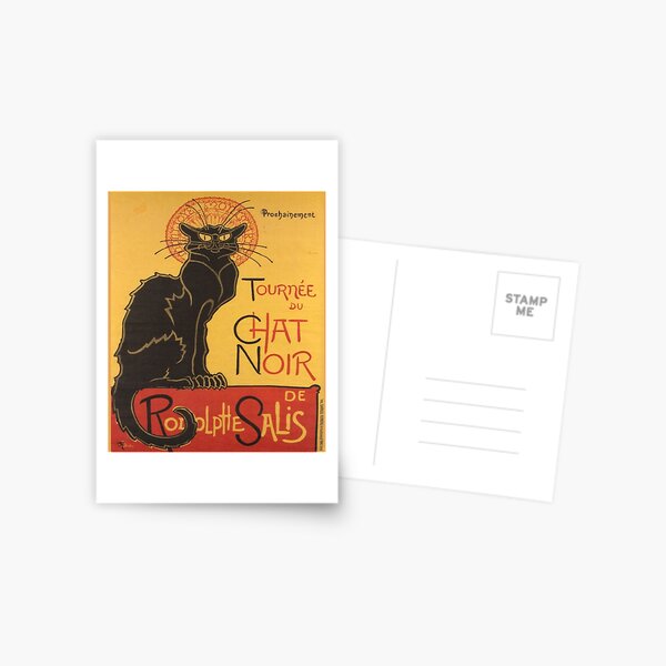 Postkarte Steinlen Tour der schwarzen Katzen 