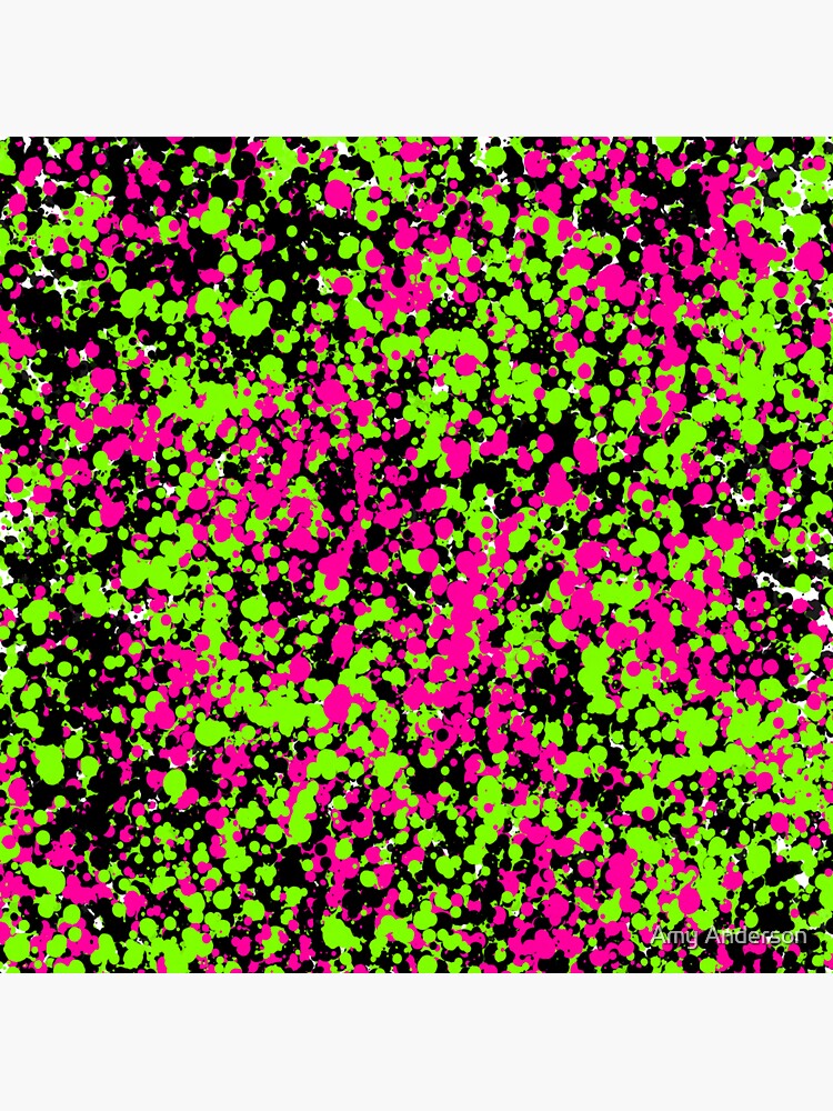 "Neon Pink Green Paint Splatter " Sticker for Sale by OCDesigns2