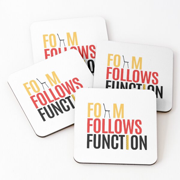 Item preview, Form Follows Function Design Architecture Hipster Modernist Slogan designed and sold by LeopardPrintLDN.