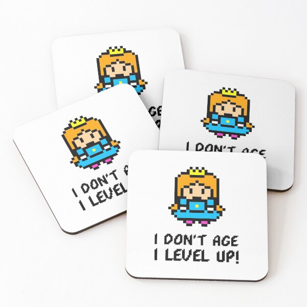 Item preview, 8-bit Gaming Cute I Dont Age I Level Up White Design designed and sold by Evartdesign.