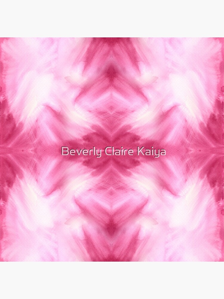 Thumbnail 4 of 4, Pillow, Hand-Painted Abstract Watercolor in Dark Pink and White designed and sold by beverlyclaire.