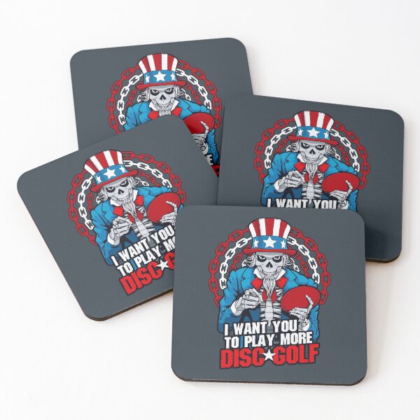 Item preview, Play More Disc Golf Frolf Patriotic Goth USA Uncle Sam Skull designed and sold by GrandeDuc.
