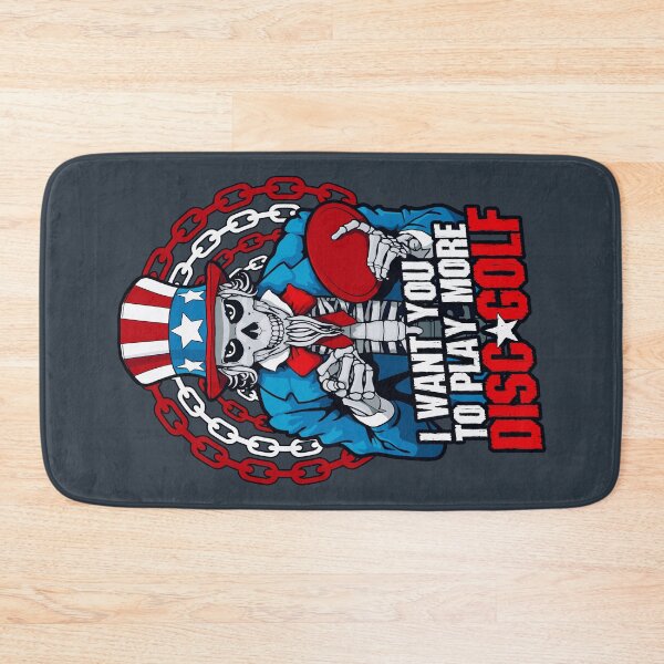 Item preview, Play More Disc Golf Frolf Patriotic Goth USA Uncle Sam Skull designed and sold by GrandeDuc.