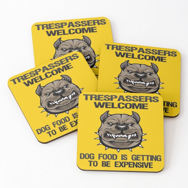 Item preview, No Trespassing Dog Warning Sign designed and sold by Crazy-Leo.