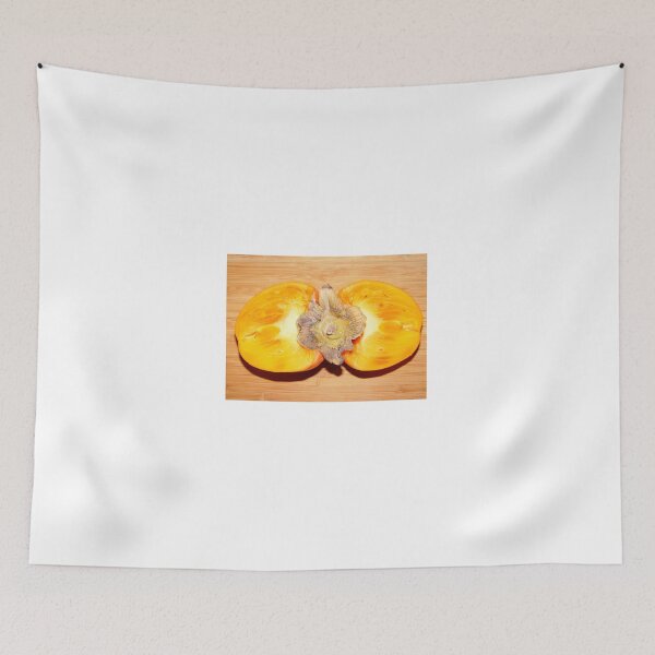 Item preview, orange persimmon halves close-up designed and sold by Olga Kydryavskaya.