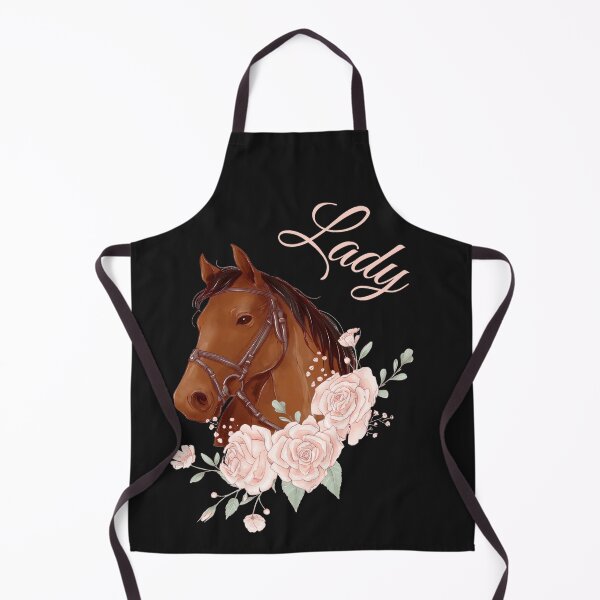 Item preview, Portrait of a Brown Horse Lady with Caligraphy and Flowers designed and sold by Xeuno.