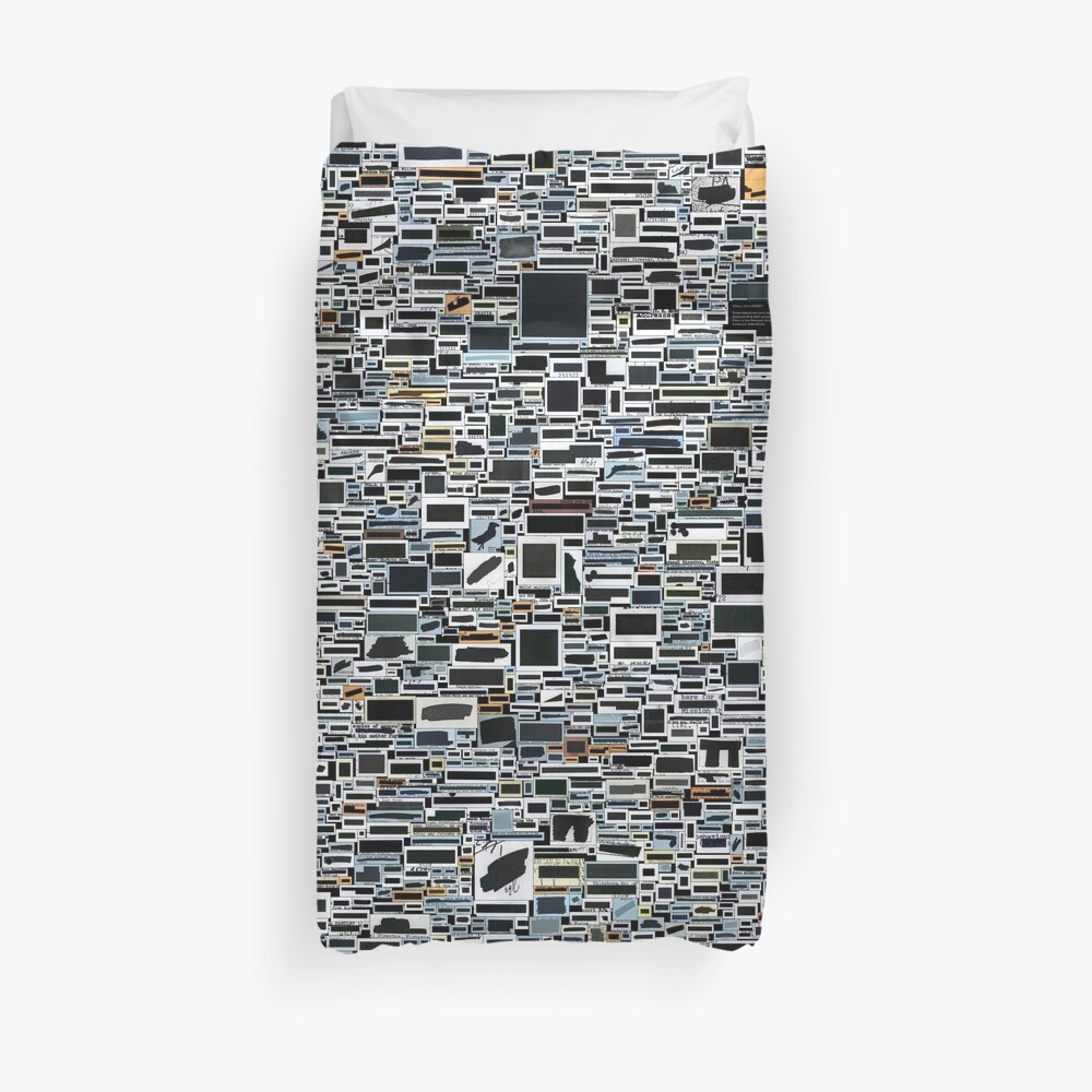 Sleep soundly in secret with #redactionart Duvet Cover