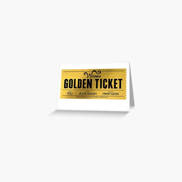 Golden Ticket Greeting Cards for Sale