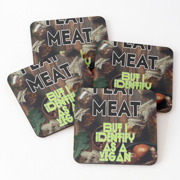 Item preview, I eat meat but I identify as a vegan designed and sold by Chill Freak.