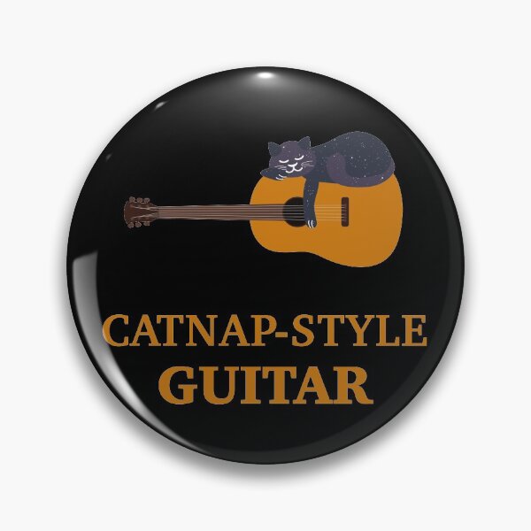 Item preview, Catnap on Acoustic Guitar | Cosmic Cat | Custom Gift designed and sold by Fluffy-Vectors.