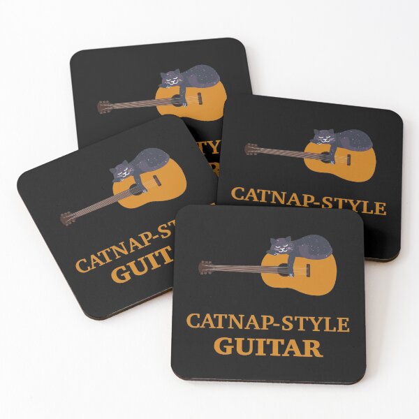 Item preview, Catnap on Acoustic Guitar | Cosmic Cat | Custom Gift designed and sold by Fluffy-Vectors.