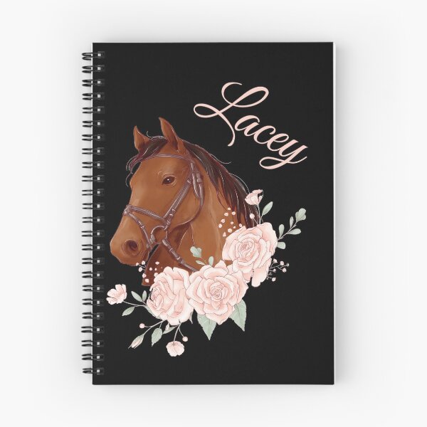 Item preview, Portrait of a Brown Horse Lacey with Caligraphy and Flowers designed and sold by Xeuno.