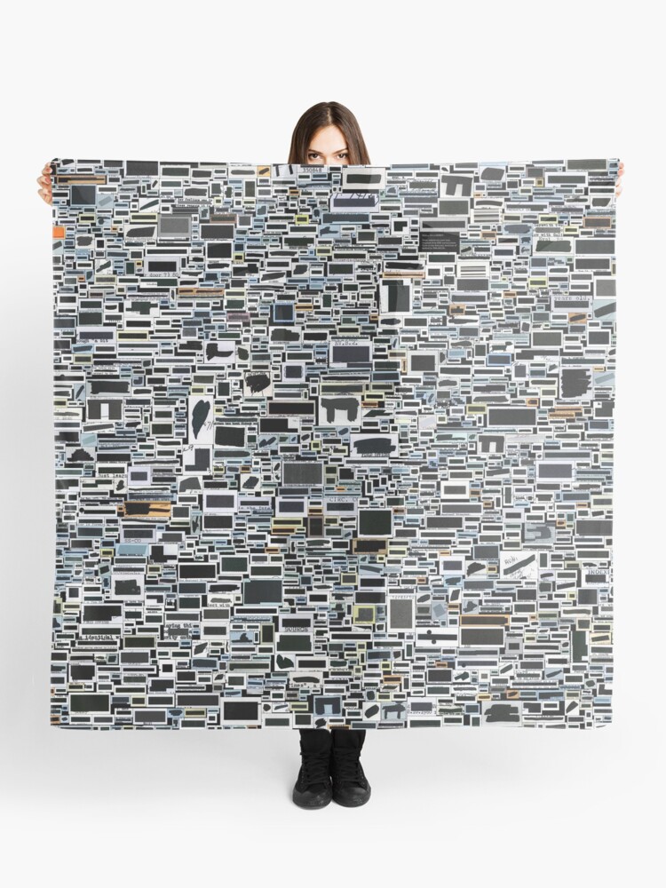 Thumbnail 1 of 3, Scarf, Step out in secret with #redactionart designed and sold by wragge.