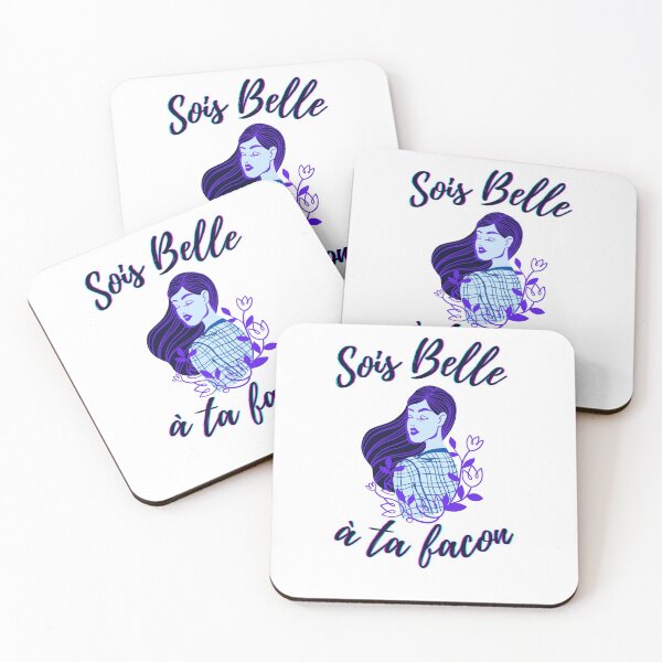 Item preview, Be beautiful in your own way - popular french quotes theme gifts (dark blue) designed and sold by RebelliousRosee.