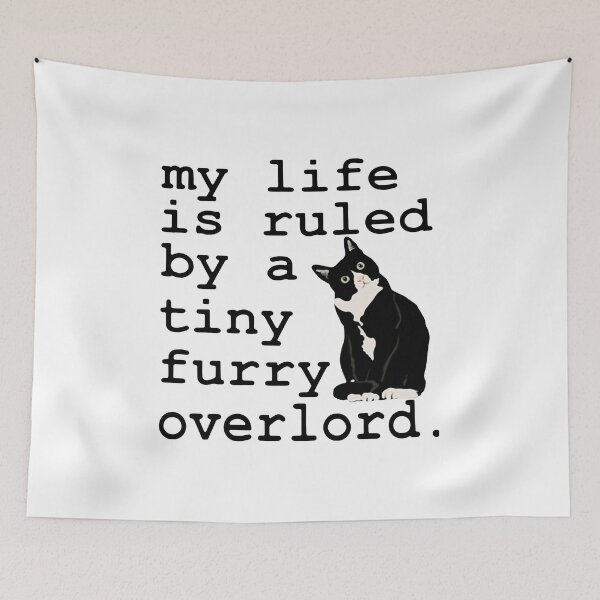 Item preview, BLACK CAT MY LIFE IS RULED BY A TINY FURRY OVERLORD designed and sold by GPTrending.