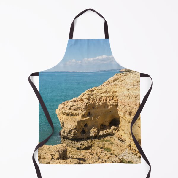 Item preview, Bold Azure and Gold - Impressive Seacliffs at Carvoeiro Algarve Portugal designed and sold by Georgia Mizuleva.