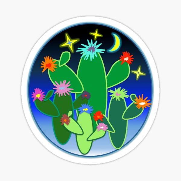 Neon Cacti Sticker