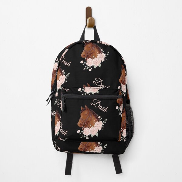 Item preview, Portrait of a Brown Horse Dash with Caligraphy and Flowers designed and sold by Xeuno.