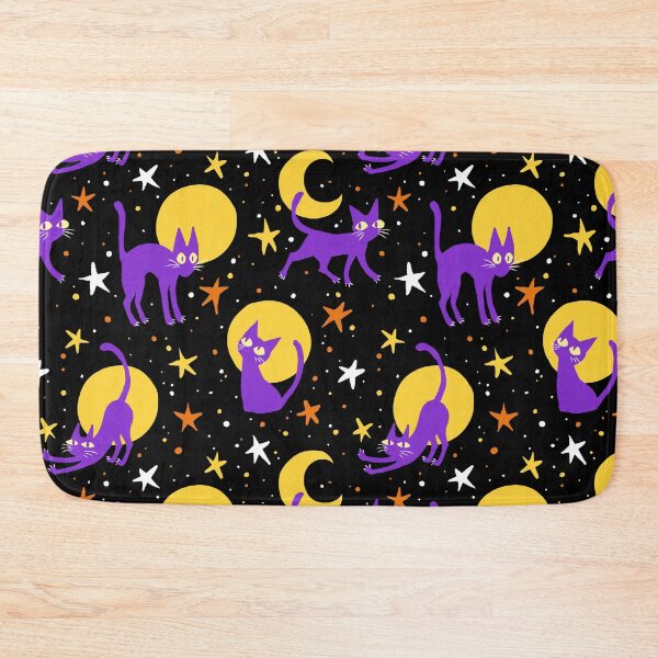 Item preview,  Moonlit Cats on Black designed and sold by Paisley Yazel.