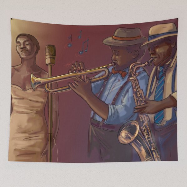 Item preview, Township Jazz Illustration designed and sold by Marleen Paddy Visser.