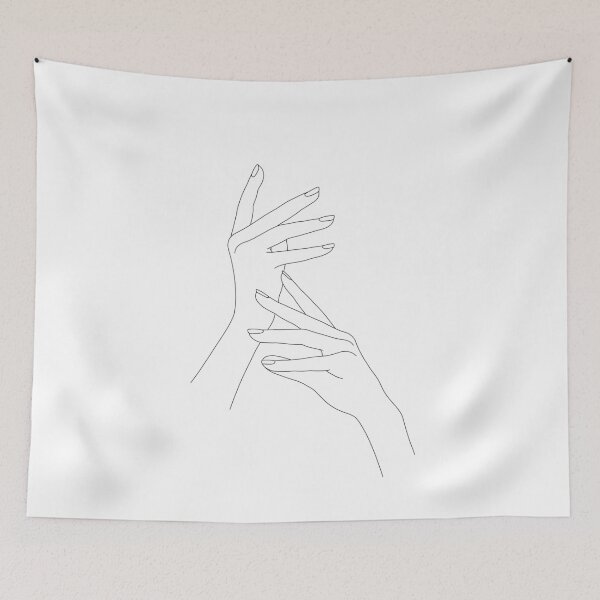 Item preview, Minimalist hands illustration - Goldie designed and sold by TheColourStudy.