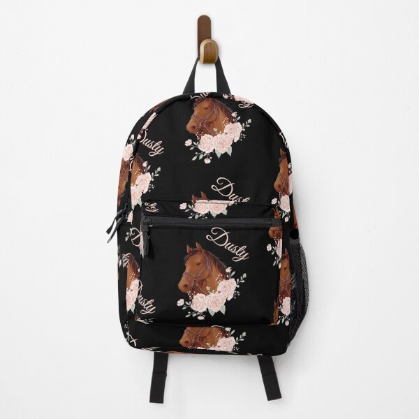 Item preview, Portrait of a Brown Horse Dusty with Caligraphy and Flowers designed and sold by Xeuno.