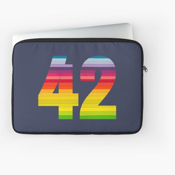 42 in Rainbow Colors - The Ultimate Answer Laptop Sleeve