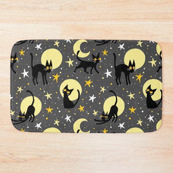 Item preview,  Moonlit Cats on Grey designed and sold by Paisley Yazel.
