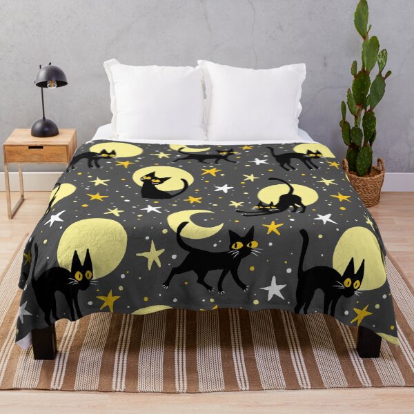Item preview, Moonlit Cats on Grey designed and sold by Paisley Yazel.